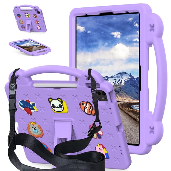 Tablet Case Compatible with Apple iPad Air 13 2026/2025/2024/iPad Air13‑inch M4/M3/M2 /iPad Pro 13 2025/2024/iPad Pro 13-inch M5/M4/iPad Pro 12.9 2022/2021/2020/2018, Full Body Shockproof Protection