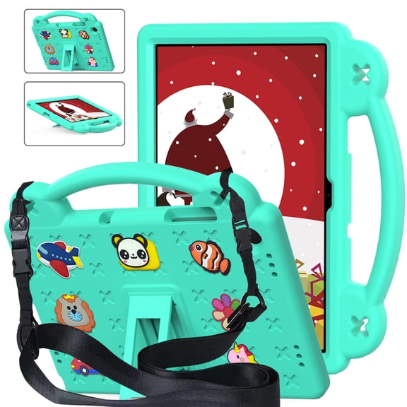 Tablet Case Compatible with Samsung Galaxy Tab A11+ 2025/Galaxy Tab A9+ 11 inch/SM-X230/SM-X236B/SM-X210/SM-X215/SM-X216B with Shoulder Strap, Full Body Shockproof Protection