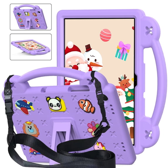 Tablet Case Compatible with Samsung Galaxy Tab A11+ 2025/Galaxy Tab A9+ 11 inch/SM-X230/SM-X236B/SM-X210/SM-X215/SM-X216B with Shoulder Strap, Full Body Shockproof Protection