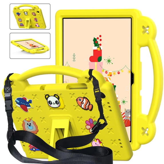 Tablet Case Compatible with Samsung Galaxy Tab A11+ 2025/Galaxy Tab A9+ 11 inch/SM-X230/SM-X236B/SM-X210/SM-X215/SM-X216B with Shoulder Strap, Full Body Shockproof Protection
