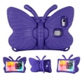 thumbnail image 1 of Tablet Case For Kids, 3D Cartoon Butterfly Non-Toxic EVA Light Weight Kid Proof Shockproof Case with Kickstand for Samsung Galaxy Tab A 8.0 2019 / Tab A 8.0 2017 / Fire HD 8 2018/2017, Purple, 1 of 5