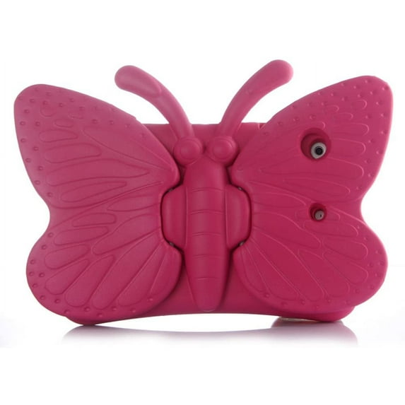 Tablet Case, Kids Light Weight Case, Cute Butterfly Design Tablets Case Cover with Stand Pencil Holder EVA Foam Full Cover Shockproof Rugged Case 10.1 Inch Gift for Kids(Pink)