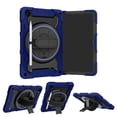 thumbnail image 1 of Tablet Case for Lenovo Tab M10 Plus 10.6" (3rd Gen) 2022, Military Grade Shockproof Heavy Duty Protective Cover with Handle + Pen Slot + Hand Strap + Rotating Stand for TB-125F/TB-128F - Deep Blue, 1 of 10