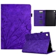 thumbnail image 1 of Tablet Case for Samsung Galaxy Tab A9 Plus 11.0" 2023, Embossed Tree Pattern PU Leather Book Style Smart Auto Wake/Sleep Cover with Stand Card Slots Magnetic Clasp Shockproof Case, Purple, 1 of 10