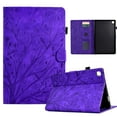 thumbnail image 1 of Tablet Case for Samsung Tab A7 Lite 8.7"/T220/T225, Embossed Pattern PU Leather Book Style Smart Auto Wake/Sleep Cover with Stand Card Slots Magnetic Clasp Shockproof Case,Purple, 1 of 9