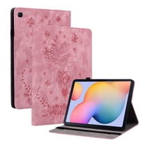 Tablet Case for FLOODKING Samsung Galaxy Tab S6 Lite 2024 with Built-in Stylus Holder, Adjustable Stand, Rose Design