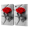 thumbnail image 1 of Tablet Case for Samsung Galaxy Tab A9 Lightweight PU Leather/TPU Folio Case with Card Slots/View Stand - Protective Cute Cover,Red Flower, 1 of 9