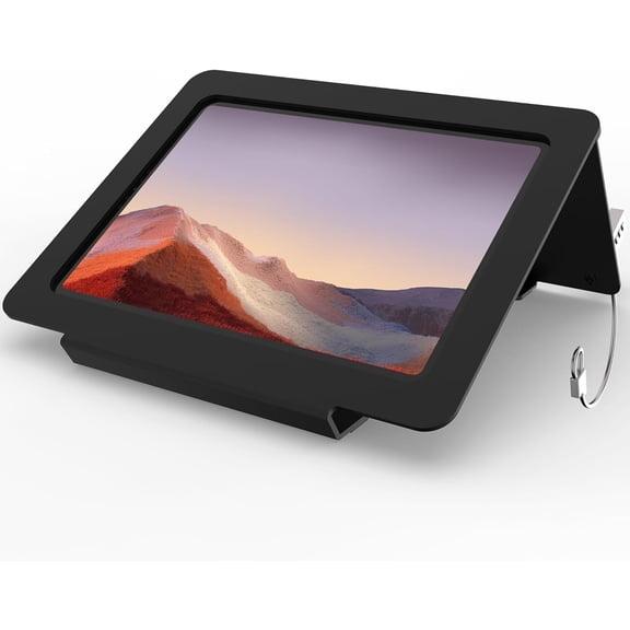 Tablet Desk Stand, All Metal 30 Ergonomic with Security Cable Lock for Office, POS Counter, Reception - Compatible with iPad 10th (10.9"), Pro 11", Air 4/5, Air 11" (M2/M3/M4), iPad 11" (A16)