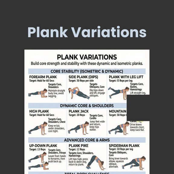 Tablet Exercise Chart Poster, Tablet Challenge, Beginner Training Poster, 30 Day Training Poster, Exercise Plan, Home Fitness Plan, Home Exercise Poster
