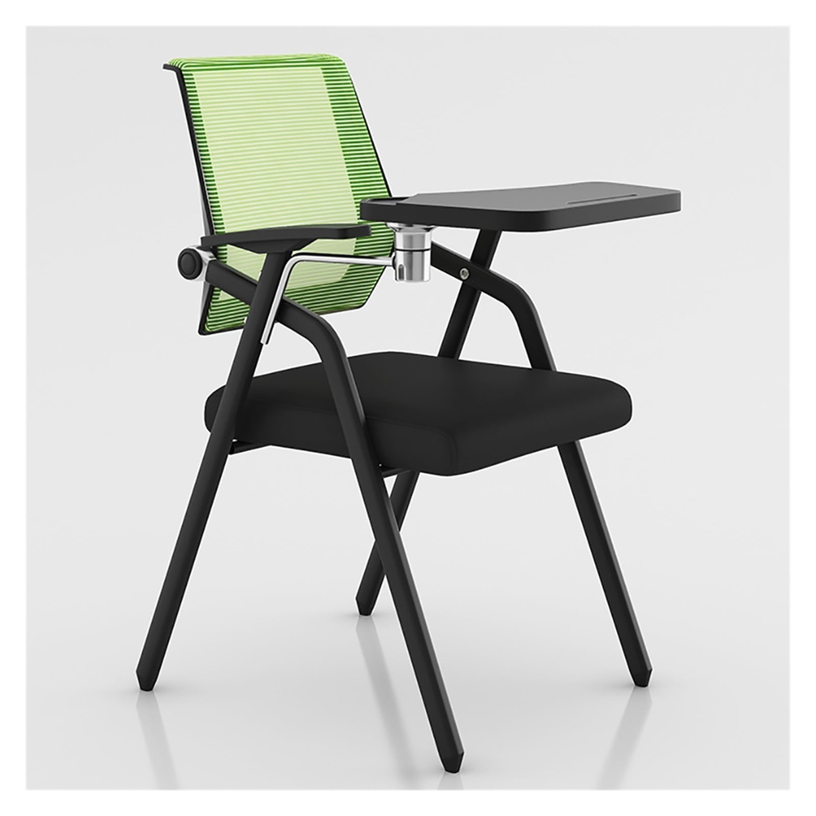 Foldable Office Chair with Desk Attached,Tablet Arm Chairs Mesh Office