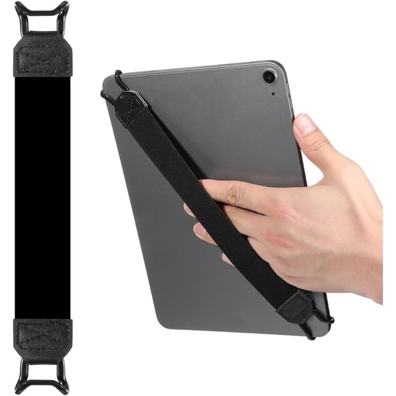 Tablet Hand Strap, 8.6-15in Universal Adjustable Tablet Strap, Versatile Tablets Hand Holder Fastening Handle Grip Suitable for All 7-8" Tablets (Black)