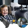 thumbnail image 1 of Tablet Headrest Mount for Car Back Seat Adjustable Car Tablet Holder | 360 Degree Rotatable | Universal Fit | Shockproof | Easy Installation | Holds iPad and Tablets 4.7–12.9 in | Road Trip Travel, 1 of 9