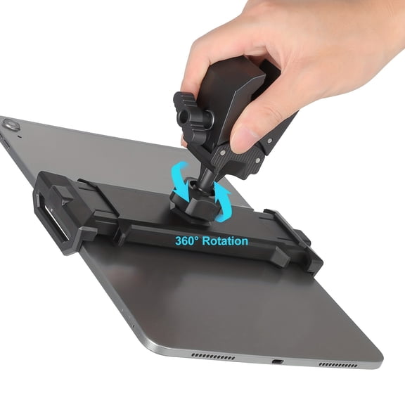 Tablet Holder Mount Microphone Stand / Music Stand Tablet Phone Holder Fits All 5.9 to 9.8 Inch Smartphones and Devices For Indoor Exercise Equipment, Boat Helm