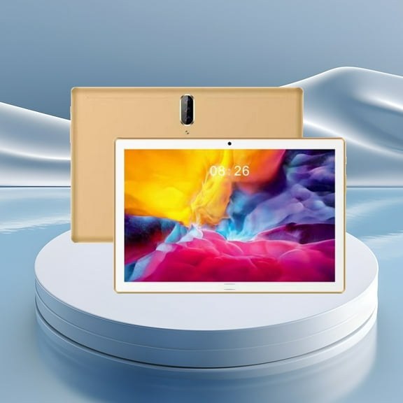 Tablet for Kids, Hwkond 10.1 Inch Tablet Android Quad-core 2+16G Front And Rear Double Camera Support Double Card Learning Game Business Foreign Trade Tablet,Gold