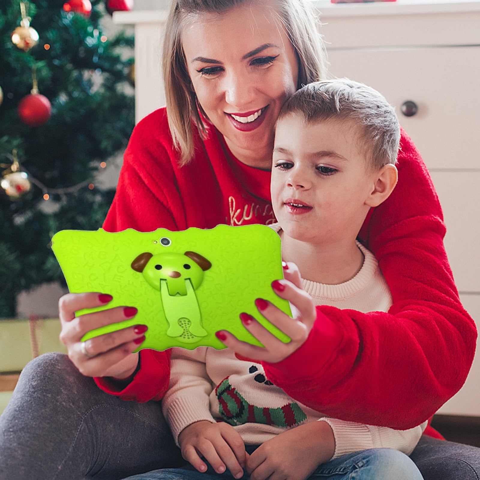 Tablet for Kids, Hwkond 7-inch Children's Tablet Computer 1+8G Android Tablet Front And Rear Camera Tablet Children's Early Education Learning Machine Parent-child Gift,Green