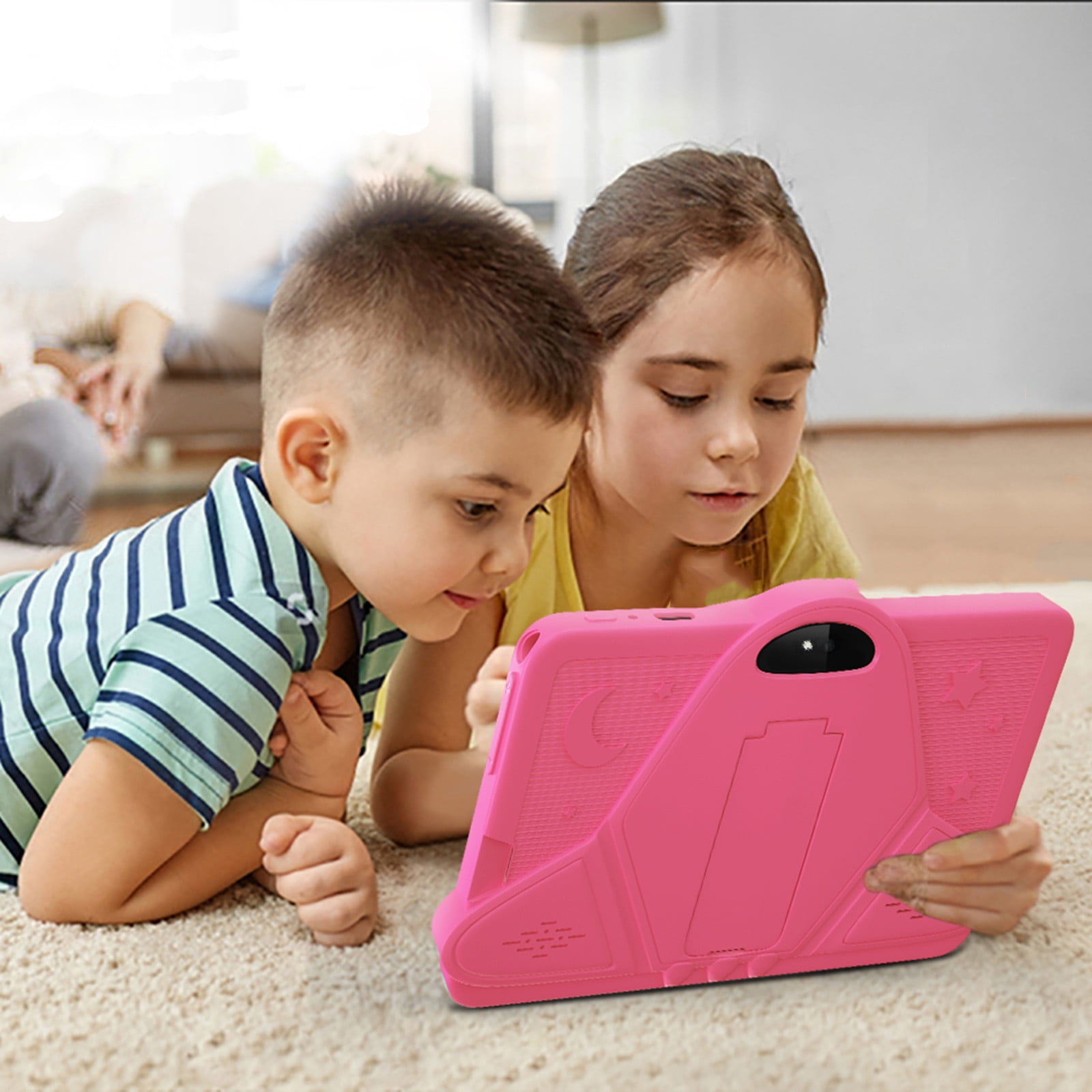Tablet for Kids, maho 7-inch Children's Tablets Computer WiFi Bluetooth Android Tablets Children's Early Education Learning Machine Parent-child Gift Machine Built-in Cameras,Pink