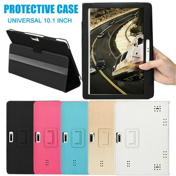 Tablet Leather Case under $5! Yannianjz Leather Case for 10-10.1 Inch Tablet, Universal Stand Cover with Flip Stand, Shockproof Anti-Scratch Protective Shell for Android Tablet PC