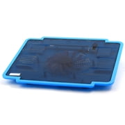 Tablet Light Radiator Cooling Pad Blue w Cooling Fans for 14 Inch Laptop