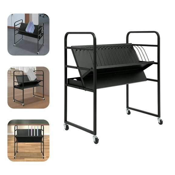 16-Position Tablet Mobile Charging Cart, Black, Great for Schools, Offices, Web Studios, and Public Facilities to Manage Electronic Devices