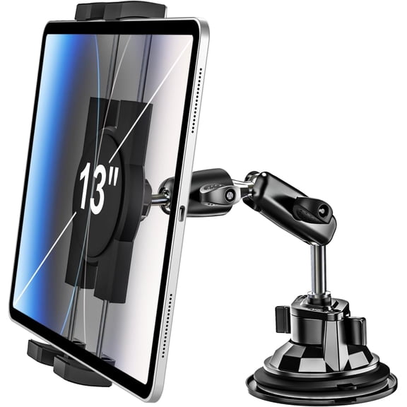 Tablet Mount Holder - [ Arm] Dashboard Windshield Suction Cup Tablet Holder for / Mount, for 4.7-13" Tablets Like   Air, Mini, Galaxy Tab, Z Fold, Fire ,