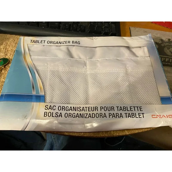 Tablet Organizer Bag--White-----Craig