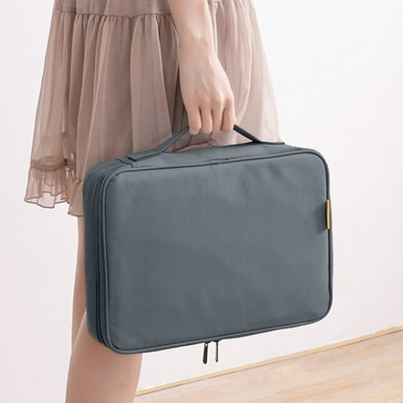 Tablet Organizer Sleeve - Multi-Layer School & Office Essentials Case, Lightweight Water-Resistant Design for Laptops/Tablets