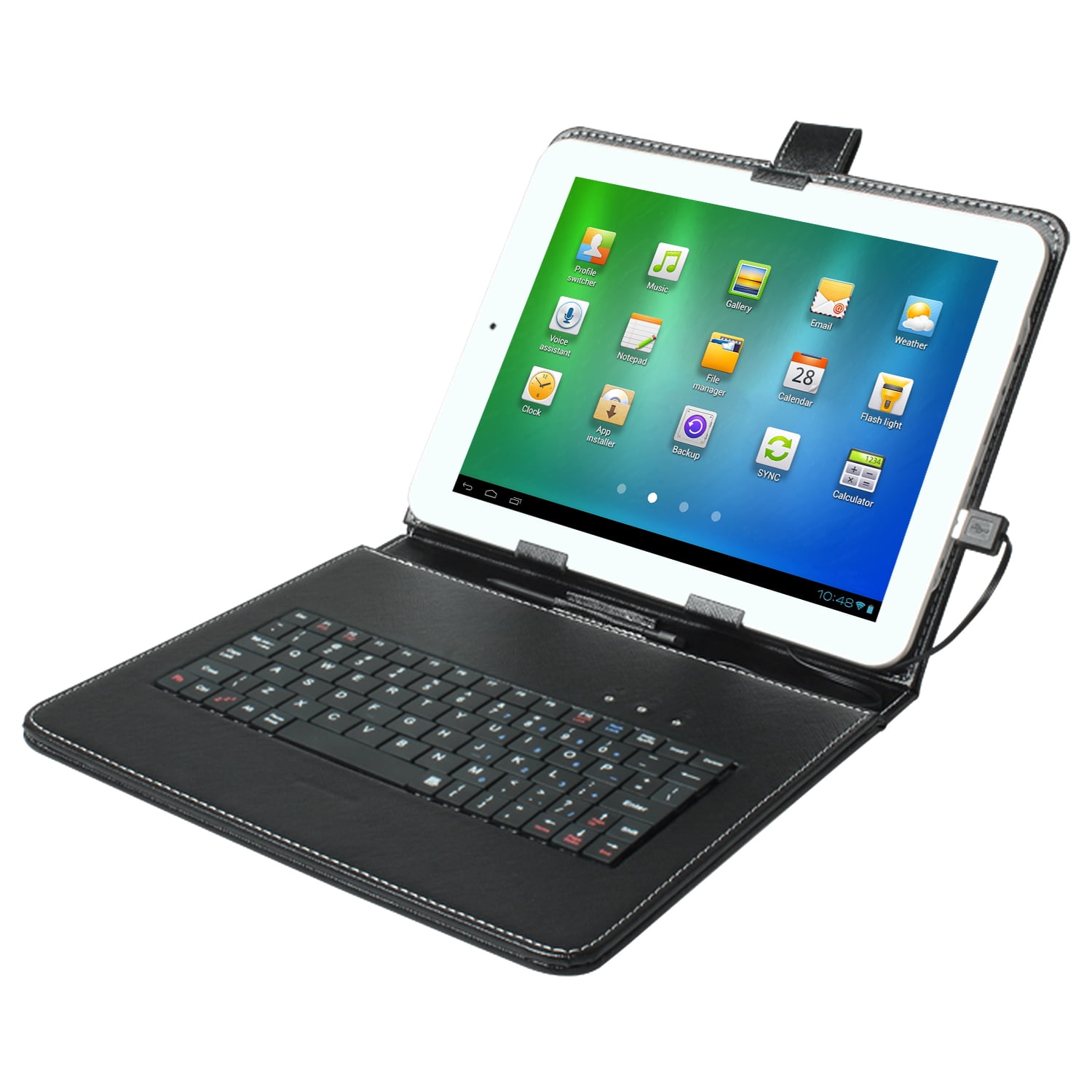 Tablet PC Keyboard Case Suit for 9.7in Tablet USB keyboard Protective Slim Leather Smart Cover