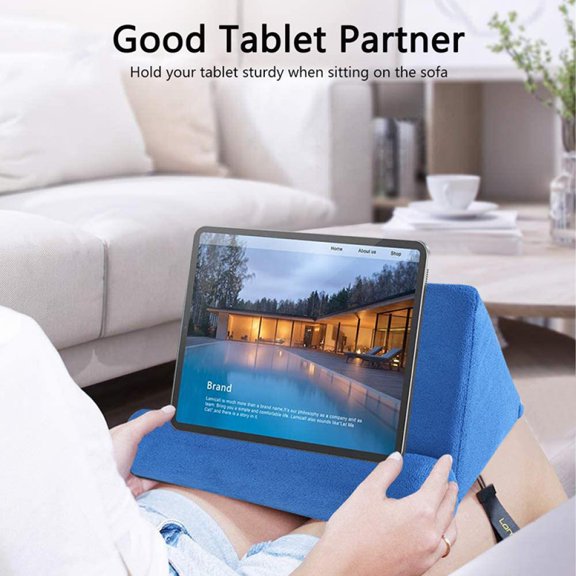 Tablet Pillow Stand - Tablet Holder Dock for Bed, Compatible with iPad Pro 9.7, 10.5,12.9 Air Mini 4 3, Kindle, Galaxy Tab, E-Reader