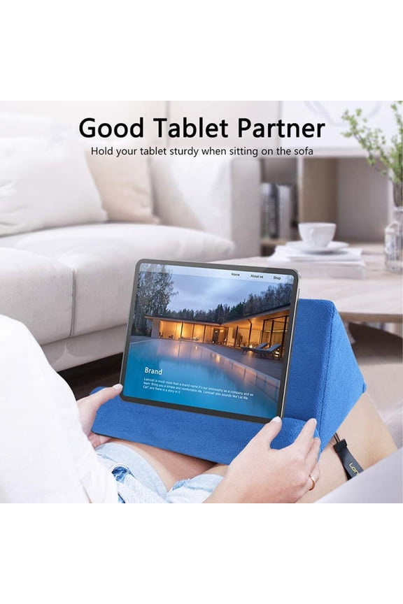 Tablet Pillow Stand - Tablet Holder Dock for Bed, Compatible with iPad Pro 9.7, 10.5,12.9 Air Mini 4 3, Kindle, Galaxy Tab, E-Reader