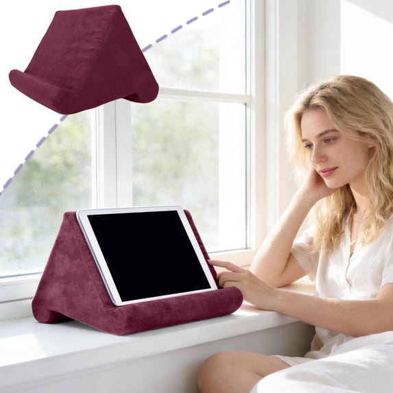 Tablet Pillow Stand & iPad Holder,3 Viewing Angle,Lazy Holder,Gift for Book Lovers & Readers,Multi-Angle Stand,Compatible with iPads Tablets eReaders Smartphones Books Magazines
