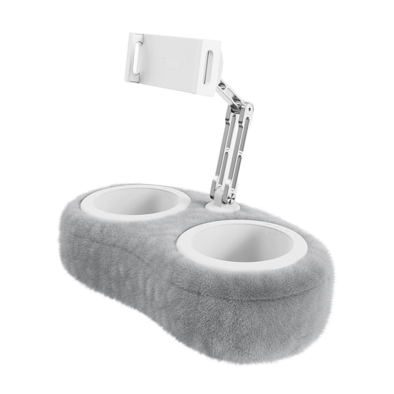 Tablet Pillow Stand with 2 Trays - Soft Comfortable Bed Reading Accessory Holder for 4-13 Inch Phones, Tablets, Kindles, and E-Readers