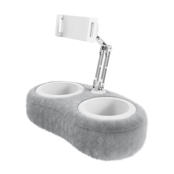 Tablet Pillow Stand with 2 Trays - Soft Comfortable Bed Reading Accessory Holder for 4-13 Inch Phones, Tablets, Kindles, and E-Readers