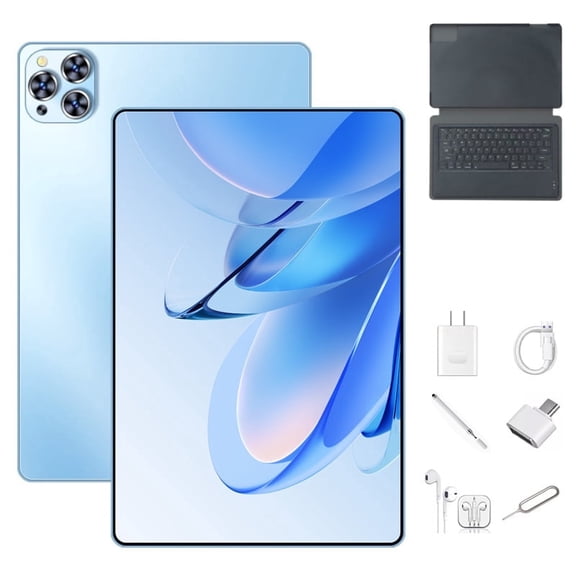 Tablet Blue 2026 Newest Android 12 Tablet, 10 Inch Tablet Blue,5G Wi-Fi Tablet Computer,2 In 1 Tablet with Keyboard, 256GB ROM+8GB RAM ,Octa-Core Processor,1920 * 1200 IPS,Bluetooth,GPS