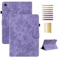 thumbnail image 1 of Tablet Protective Case for Samsung Galaxy Tab A8 10.5 2022 SM-X200/SM-X205, Cute Tiger Embossed Bracket Tablet Case Adjustable Kickstand Card Slot Tablet Case Shockproof Case Cover, Purple, 1 of 6
