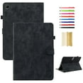 thumbnail image 1 of Tablet Protective Case for Samsung Galaxy Tab A8 10.5 2022 SM-X200/SM-X205, Cute Tiger Embossed Bracket Tablet Case Adjustable Kickstand Card Slot Tablet Case Shockproof Case Cover, Black, 1 of 6