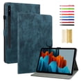 thumbnail image 1 of Tablet Protective Case for Samsung Galaxy Tab S8 Plus/S7 Plus/S7 FE 12.4 inch, Cute Tiger Embossed Bracket Tablet Case Adjustable Kickstand Card Slot Tablet Case Shockproof Case Cover, Darkblue, 1 of 6