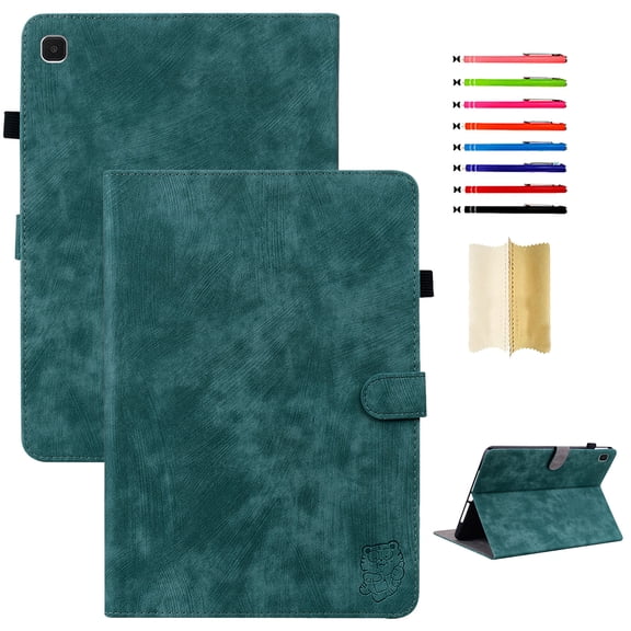 Tablet Protective Case for Samsung Tab A7 Lite, Bracket Tablet Case Adjustable Kickstand Card Slot Tablet Case Shockproof Case Cover for Galaxy Tab 8.7 inch 2021 SM-T225/SM-T220,Darkgreen