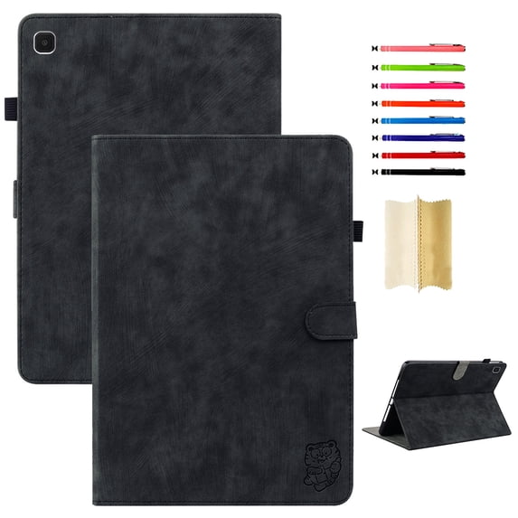 Tablet Protective Case for Samsung Tab A7 Lite, Bracket Tablet Case Adjustable Kickstand Card Slot Tablet Case Shockproof Case Cover for Galaxy Tab 8.7 inch 2021 SM-T225/SM-T220,Black