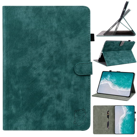 Tablet Protective Case For iPad 10th Gen 10.9" 2022, Bracket Type Tablet Case Adjustable Kickstand Card Slot Tablet Case Shockproof Tablet Case Auto Sleep/Wake Case Cover,Darkgreen