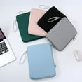 thumbnail image 1 of Tablet Sleeve Bag for 12.9 Inch Tablet | Water-Resistant Multi-Pocket Storage Case | Durable Polyester | Fits 9-12.9” Devices | Lanyard Carry | Office, Travel Use | Black, Gray, Pink, Green, Blue, 1 of 6