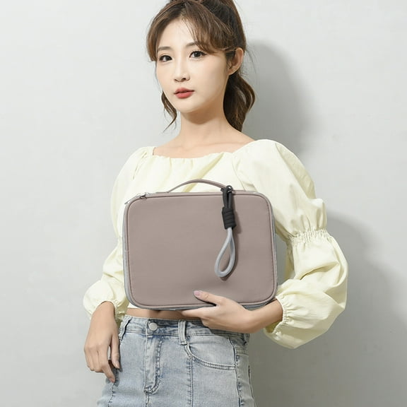 Tablet Sleeve Bag, Multilayer Electronics Organizer Pouch Featuring Efficient Storage Design for Business Travel and Daily Commute, Compact Protective Case for Men and Women, Lightweight and Durable