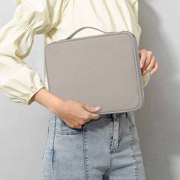 Tablet Sleeve Bag with Multilayer Storage | Water-Resistant Protective Case for 10-13 Inch Tablets | Compact Electronics Organizer Pouch for Business Travel & School | 1 Piece