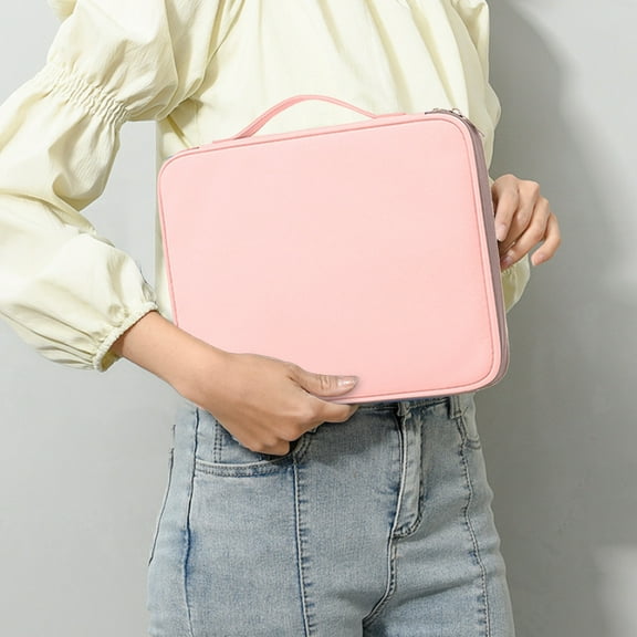 Tablet Sleeve Bag with Multilayer Storage, Compact Electronics Organizer Pouch for Tablets, Cables, and Accessories, Perfect for Business and Travel