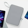 thumbnail image 1 of Tablet Sleeve Case, Czzoypi Waterproof Protective 12.9 Inch Tablet Bag, Multi Pocket Storage with Lanyard Polyester Carrying Case for Office Travel, Gray, 1 of 7