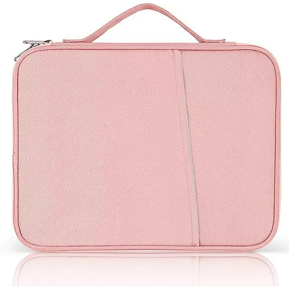 Tablet Sleeve for Women, Padded Carrying Sleeve Case for iPad Pro 12.9 M2/M1/2018-2020, Surface Pro 9/8/X, 12.4” Galaxy Tab S9+/S8+ (Pink-12.9in)