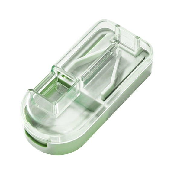 Tablet Splitter Cutter with Storage Case Adjustable Pill Divider Stainless Blade Portable Pill Organizer for Travel Daily Medication Vitamin Cutting Tool
