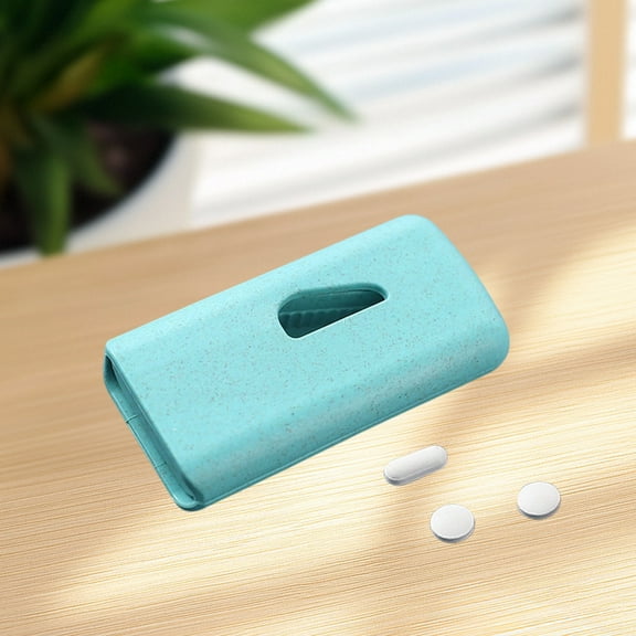 Tablet Splitter, Portable Tablet Cutter with Storage container, Tablet Cutter for Daily Vitamins and Travel, Medication Organizer for Home and Office