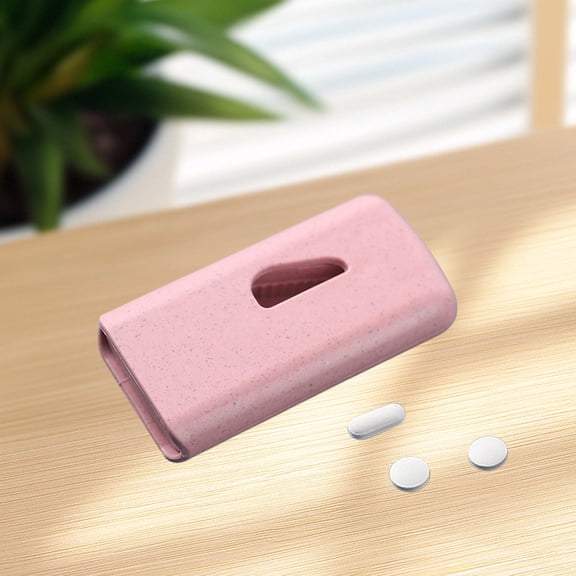 Tablet Splitter, Portable Tablet Cutter with Storage container, Tablet Cutter for Daily Vitamins and Travel, Medication Organizer for Home and Office