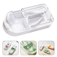 thumbnail image 1 of Tablet Splitter & Storage Case – Adjustable Clamp Pill Cutter for Travel, Daily Meds, Pets – Stainless Steel Blade, 3mm-15mm, Multi-Split, Compact Organizer,White, 1 of 7