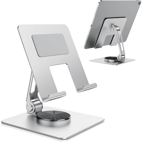 Tablet Stand 360? Rotating,Adjustable & Foldable, Super Sturdy Super & Portable Tablet Holder for Office, Kitchen Compatible with iPad9.7,10.5,12.9, iPad Pro 11/12.9/13Air/Mini/Pro